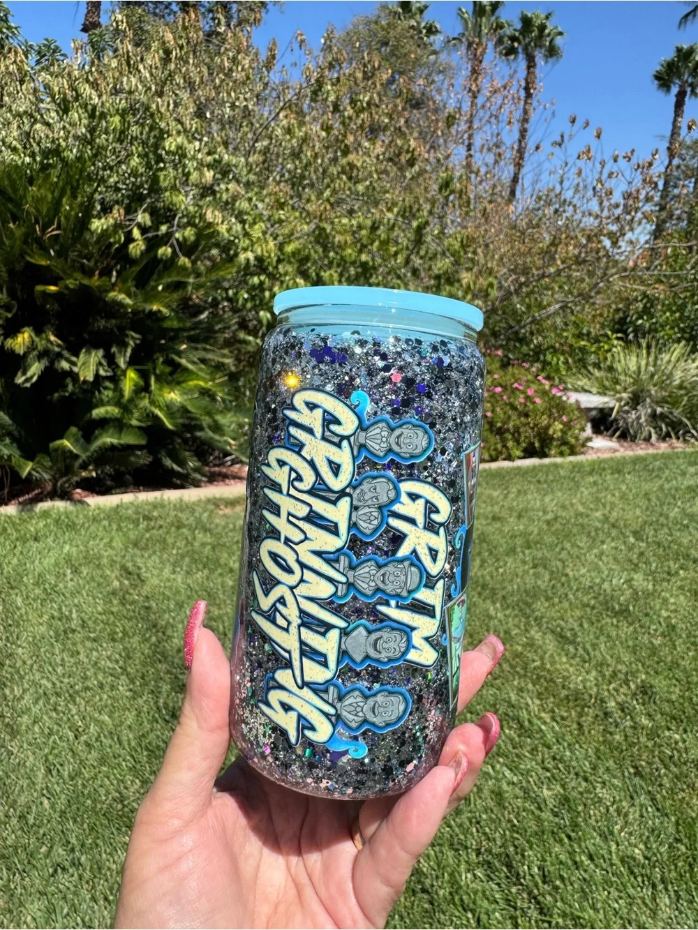 Haunted Mansion Disney snow globe glass Tumble 16oz